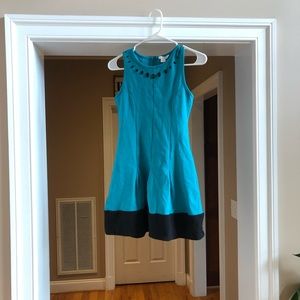 kc parker blue and black dress